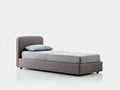 Lit simple - Tissu - 205 x 97 x 100 cm - Gris - Style minimaliste